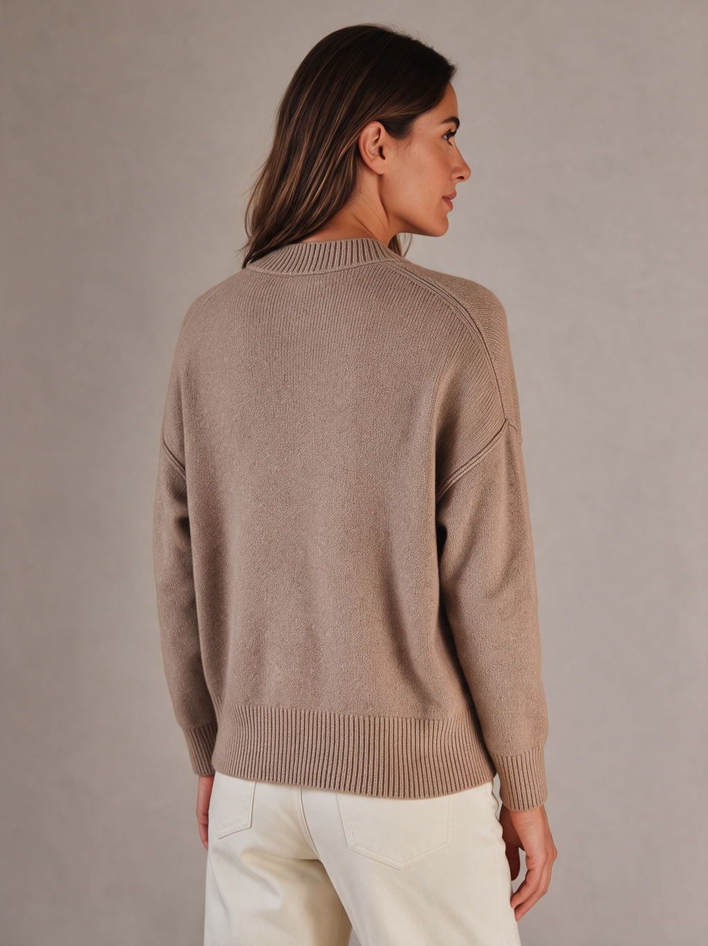 Vest Noor in beige, achterkant