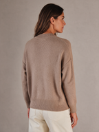 Vest Noor in beige, achterkant