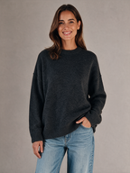 Oversized trui Maud in antraciet