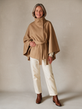 Capejas Romy met ceintuur in camel