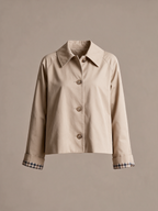 Korte trenchjas Noa in licht khaki, productfoto