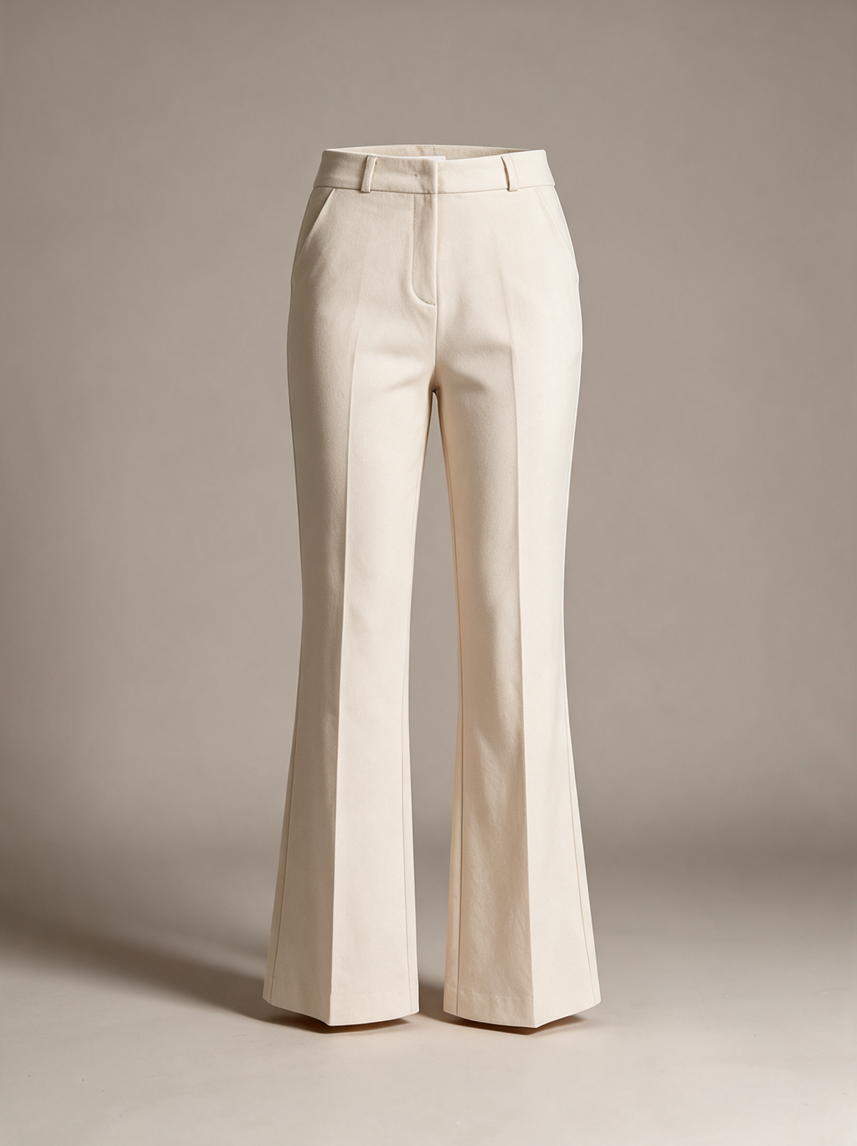 Flared broek Jill in crème, productfoto