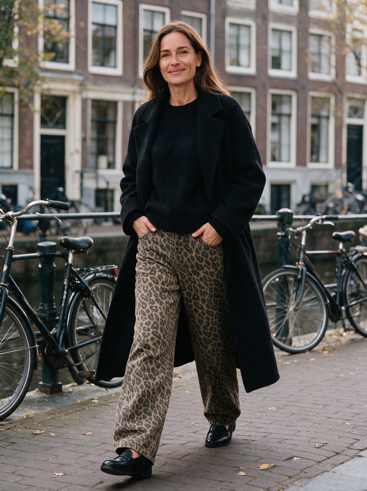 Luipaardjeans Femke in Amsterdam