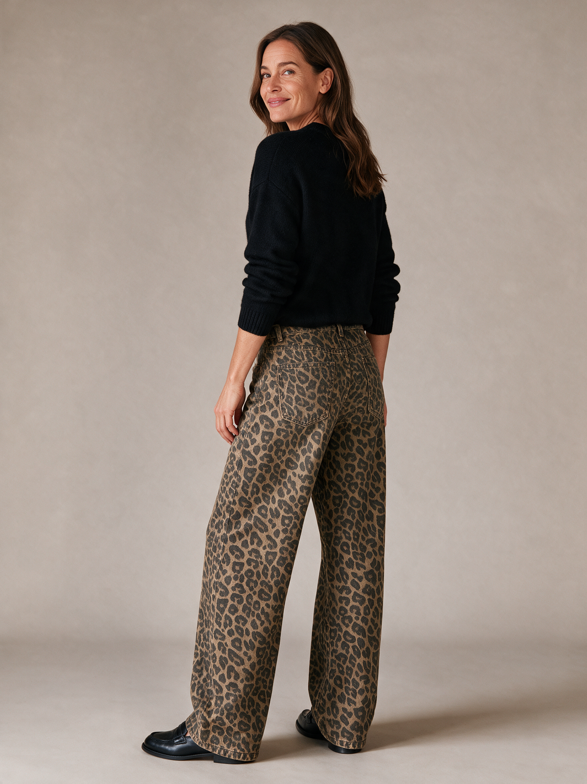 Luipaardjeans Femke achterkant