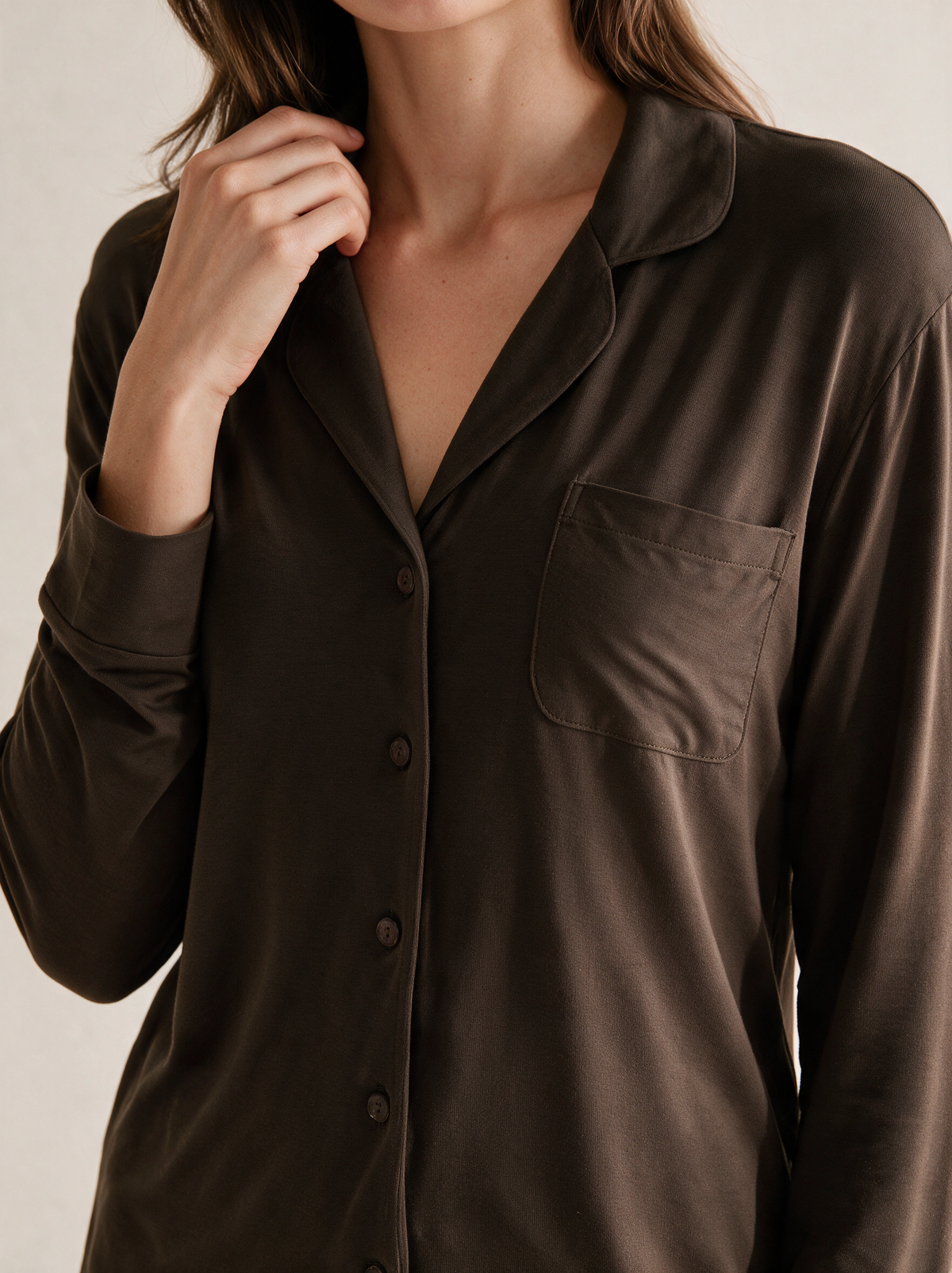 Pyjama Elin kraag detail