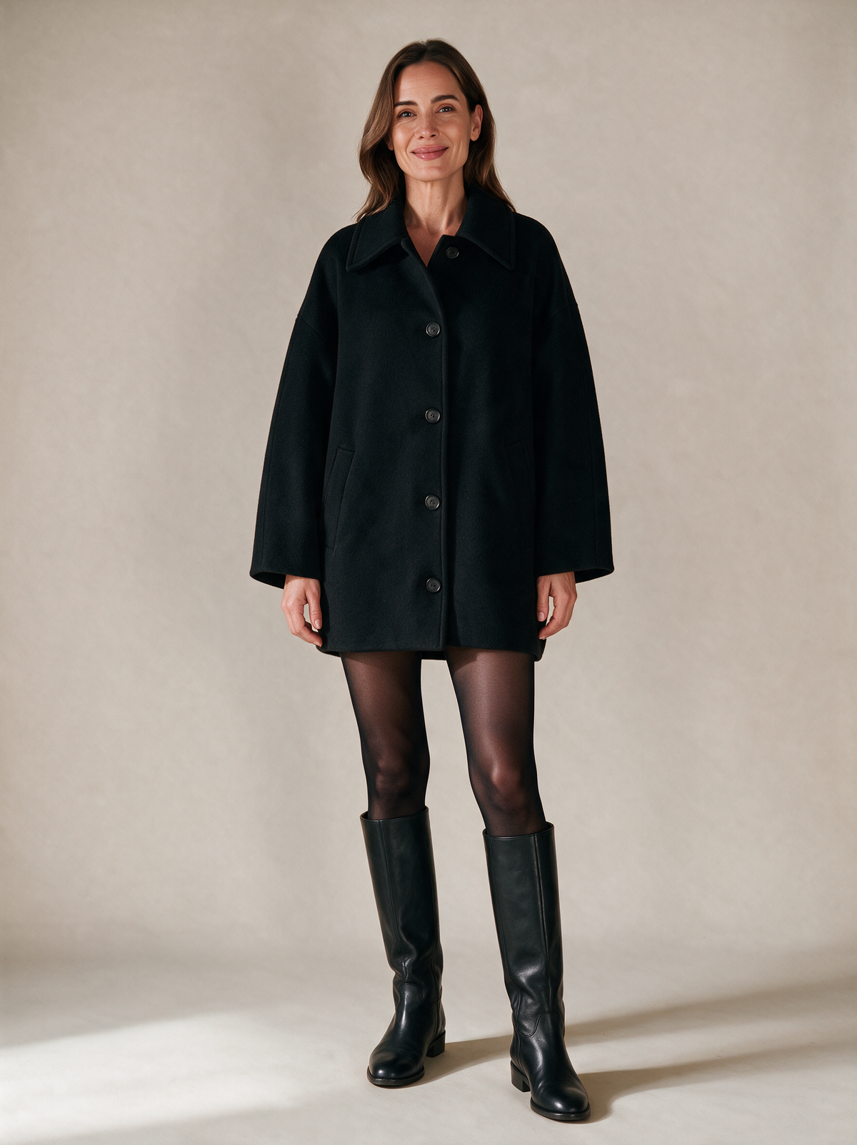 Oversized jas Anouk zwart