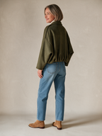 Oversized jack Liv olijfgroen achterkant